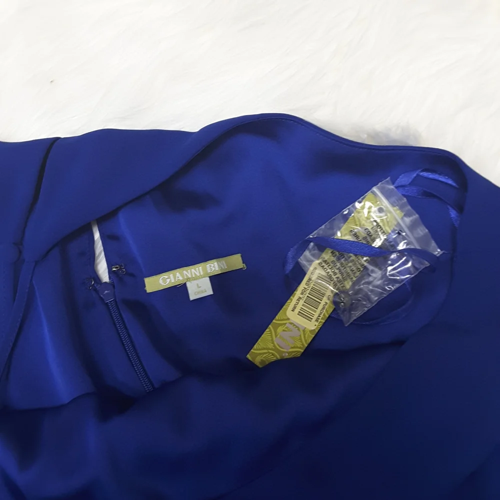 Gianni Bini Cobalt Blue Susan Romper Sz L - Picture 3 of 5